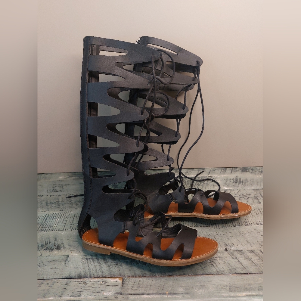 Black Gladiator Sandals